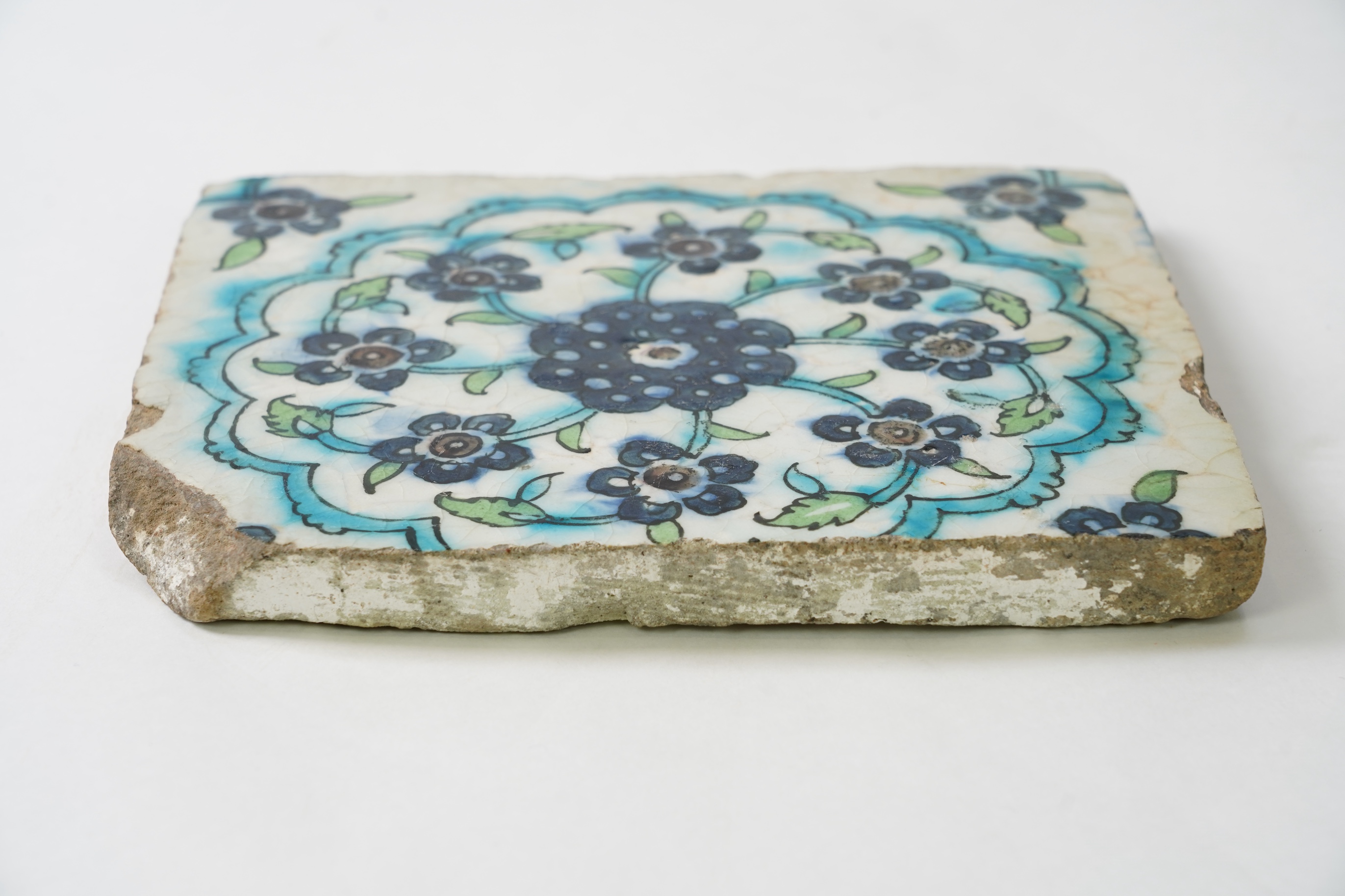 A Damascus Iznik style fritware tile, late 16th/early 17th century
